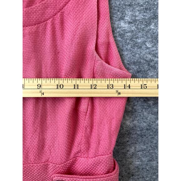 Tory Birch Dress Womens Size 0 Pink Linen Silk Cotton Blend Sleeveless - Picture 5 of 11